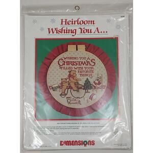 Dimensions Christmas Counted Cross Stitch Kit Vintage 1988 NewSealed B12